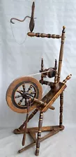 ANTIQUE SPINNING WHEELs very HEAVY STURDY STABLE WORKS GREAT is complete / 1900