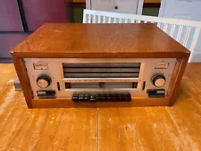 VINTAGE TUBE STEREO RECEIVER FLEETWOOD MODEL 2052 EL84 with wooden cabinet