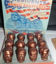 12 ABG Presidents Pencil Sharpeners, Counter Display USA 1964