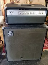 1972 Ampeg V-2 Two Channel 60W Head And V-4 Speaker Case