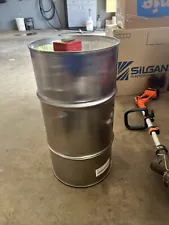 16 Gallon Tight Head Stainless Steel Drum, UN Rated, 2" & 3/4" Fittings