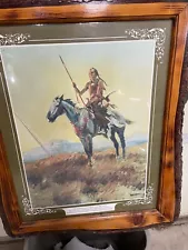 western art prints framed. pictures of old western life showing people and anima