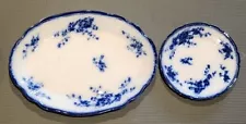 Private Sale for JMAC Antique Grindley Flow Blue Marechal Dinner Plates Platter