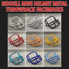 Riddell Custom Metal Mini Helmet Facemask Replacement Throwback OPO w/ Clips