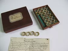 Very rare cased microscope slides by Abraham Ypelaar. c.1790 with original list.