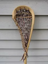 GREAT Old VINTAGE Wooden Lacrosse Stick MOHAWK CORNWALL Measures 47" by 7"