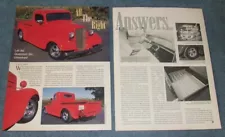 1936 Chevy Pickup Vintage Street Rod Article "All the Right Answers"