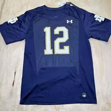 NEW LG Notre Dame Fighting Irish Under Armour PRINTED Jersey #12 Shumate