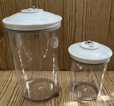 NEW Set Of 2 - FoodSaver Snail Vacuum Seal Canisters ~ Large And Small