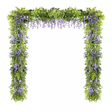 4 Pcs 24FT Artificial Wisteria Flower Garland Hanging Vines for Wedding Arch