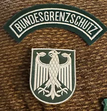 West German Border Police / Guard Patch Pair Unsewn Lot of 2 BUNDESGRENZSCHUTZ