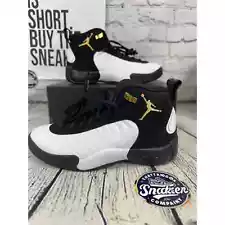 Nike Air Jordan Jumpman Pro Taxi 12 Mens 7.5 Black White Gold Basketball Shoes