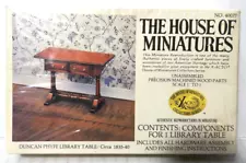 THE HOUSE OF MINIATURES (DUNCAN PHYFE LIBRARY TABLE 1835) X-ACTO 1984 (NEW)!!!