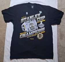 Reebok 2011 Stanley Cup Championship Ring BOSTON BRUINS (XL) T-Shirt w/ Holo