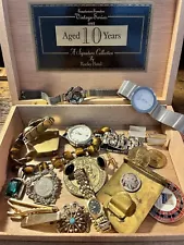 Vintage Junk Drawer Estate Sale Finds in Old Cigar Box