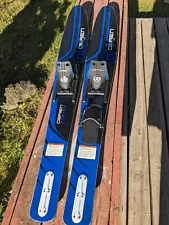 Obrien Vortex X7 Series 65.5" Water Skis (2) Black/Blue Wide Body FREE SHIPPING!