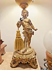 Antique Banquet Parlor Cherub Lamp