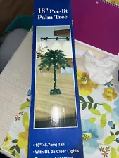 18” LIGHTED PALM TREE for INDOOR USE IN BOX