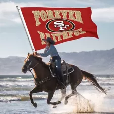 Forever Faithful San Francisco 49ers Fans Flag Banner Decorative Flags 5x8FT