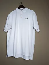 Peter Millar Summer Comfort Polo Shirt Mens XL White Pine Needles Short Sleeve