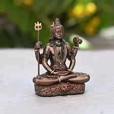 God Shiva Statue Shiv High quality resin bronze color idol Sculptures Energized