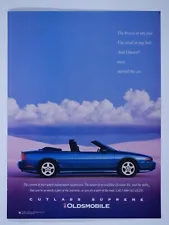 1993 Oldsmobile Cutlass Supreme Convertible Vintage Original Print Ad-8.5 x 11"