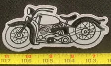 Vintage Style Old School Motorcycle Embroidered Iron On Patch