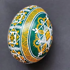 Real Ukrainian Pysanky.Chicken Hand Made Hutsul Pysanka. Easter Eggs.