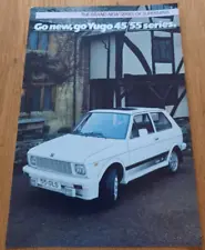 YUGO 45 / 55 SERIES car sales brochure from the UK. Very rare Yugoslavian car