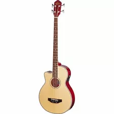 Oscar Schmidt OB100NLH Left-Handed 4-String Acoustic Electric Bass Guitar w/ Bag