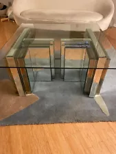 Vintage Mirrored Coffee Table - 3 piece