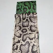 Burmese Python Print Genuine Cobra SNAKESKIN SNAKE SKIN Leather Wax Hide