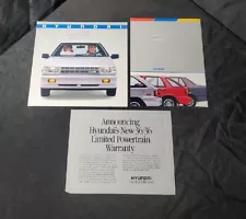 1987 Hyundai Excel Original Sales Brochure Accessories Catalog Garden Grove CA