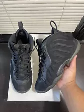 Nike Air Foamposite One Prm Triple Black Size 7y Clean Condition