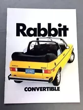 1982 Volkswagen VW Rabbit Convertible Original Sales Brochure Catalog Cabriolet