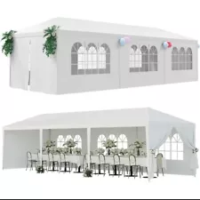 Outdoor 10x30 Canopy Party Wedding Tent Gazebo Pavilion Cater Events W/Sidewalls