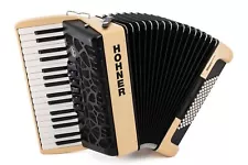 Hohner Bravo MyColor III 72 Chromatic Piano Key Accordion Earth - Beige Red