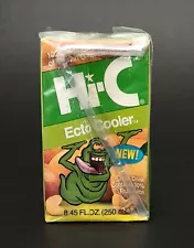 Vintage 1990s Unopened Hi-C Ecto Cooler Exp 1993 Real Ghostbusters Original