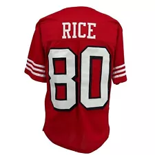 Jerry Rice Jersey Red w/ Drop Shadow San Francisco | S-5XL Custom Sewn Stitched