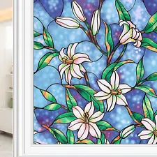 Stained Glass Window Film Self Adhesive Sticker Privacy Shower Door Home Decor