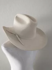 Stetson 4X Beaver Silverbelly Rancher Western Cowboy Hat Size 7 Beige Long Oval