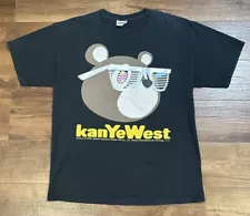 2008 Kanye West Glow-in-the-Dark Tour T-Shirt Takashi Murakami Black Adult Large