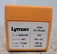 2660299 Lyman Rifle Double Cavity Bullet Mould 303 British .314 Diameter NEW!