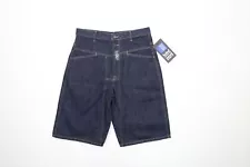 NOS Vintage 90s Marithe Francois Girbaud Mens 30 Spell Out Baggy Fit Shorts Blue