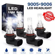 9006 9005 LED Headlight KIT Combo Bulbs 10000K High Low Beam Super Bright White (For: 2003 Toyota Corolla)