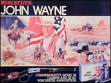 John Wayne Winchester Metal Advertising Sign