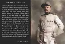 Theodore Teddy Roosevelt 13x19 Poster With the Man in the Arena Quote Cowboy