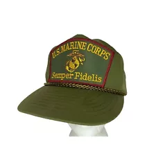 US Marine Corps Hat Semper Fidelis Green Military Snapback USMC