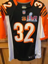 Black Cincinnati Bengals Super Bowl Patch Jersey Adult Small