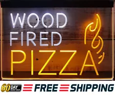 Wood Fired Pizza LED Neon Light Sign Italian Food Restaurant Wall Art Lamp Décor